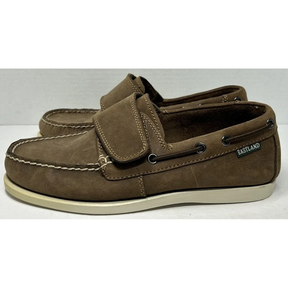 Eastland Men's Leather Boat Shoes Size 8D Style 7027-56 Brown Preppy Dress Shoes